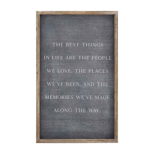 The Best Things Plaque